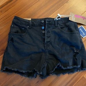 Black ripped high waisted shorts BRAND NEW